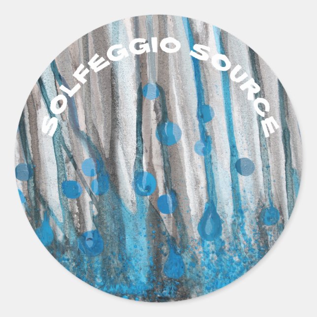 Adesivo Redondo Creative Frequency Sticker - Fonte Solfeggio (Frente)