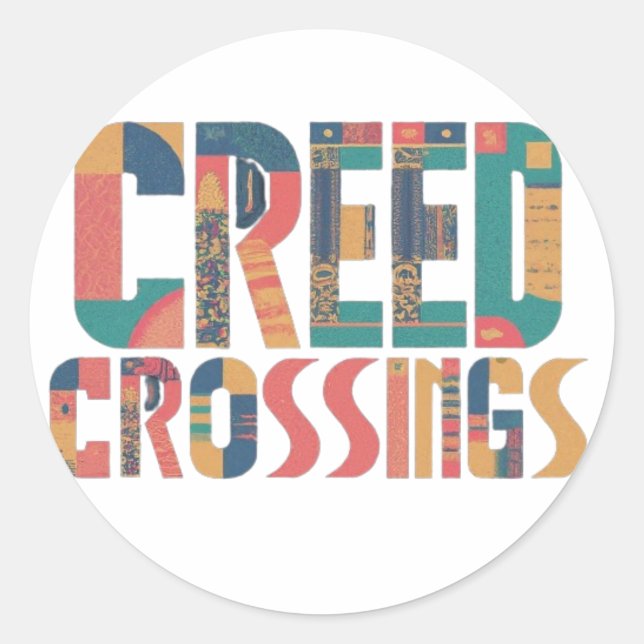 Adesivo Redondo Creed Crossings (Frente)
