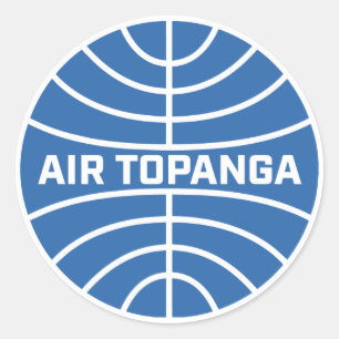 Adesivo Redondo Creekrat Cartoons Topanga Airlines Decal