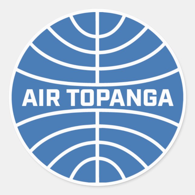 Adesivo Redondo Creekrat Cartoons Topanga Airlines Decal (Frente)