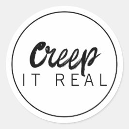 Adesivo Redondo Creep It Real Halloween