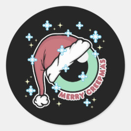 Adesivo Redondo Creepmas de feliz