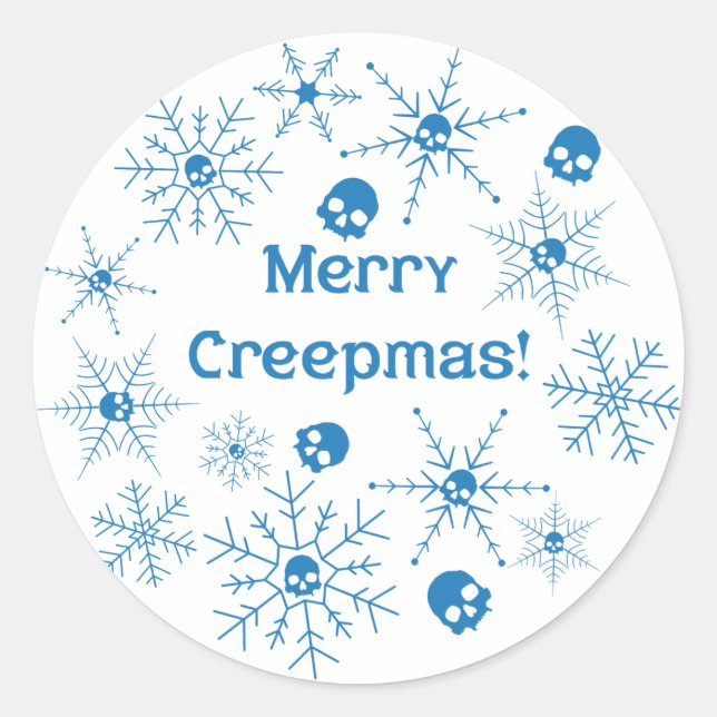 Adesivo Redondo Creepmas feliz! (Frente)