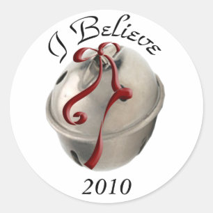 Adesivo Redondo Creio que Reindeer Bell Stickers