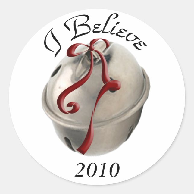 Adesivo Redondo Creio que Reindeer Bell Stickers (Frente)