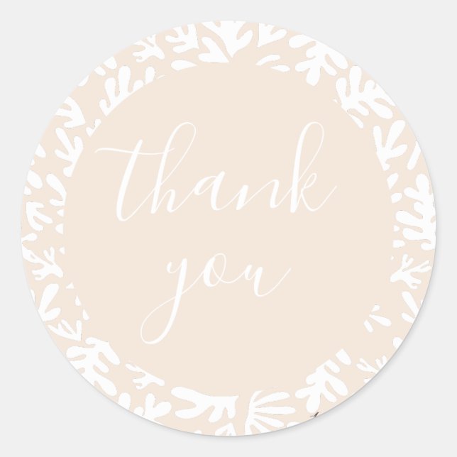 Adesivo Redondo Creme Botânico Cliente de Pequenas Empresas Obriga (Frente)