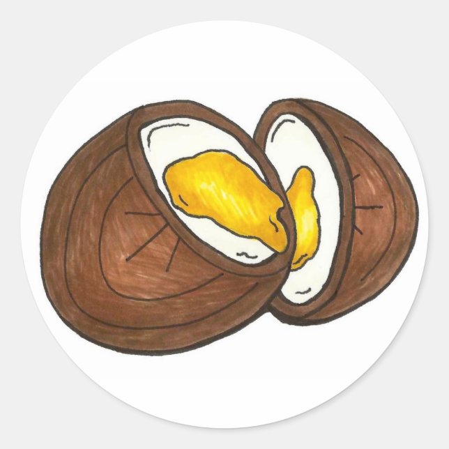 Adesivo Redondo Creme de chocolate Ovos de ovo de páscoa Chocola C (Frente)