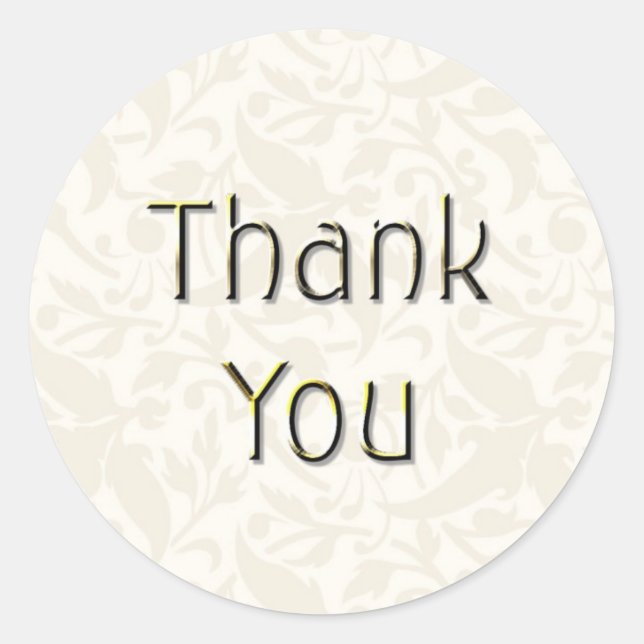 Adesivo Redondo Creme Obrigado Sticker-TY02 (Frente)