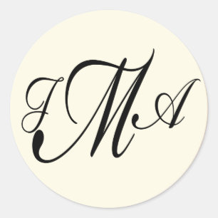 Adesivo Redondo Creme personalizado e selo castanho