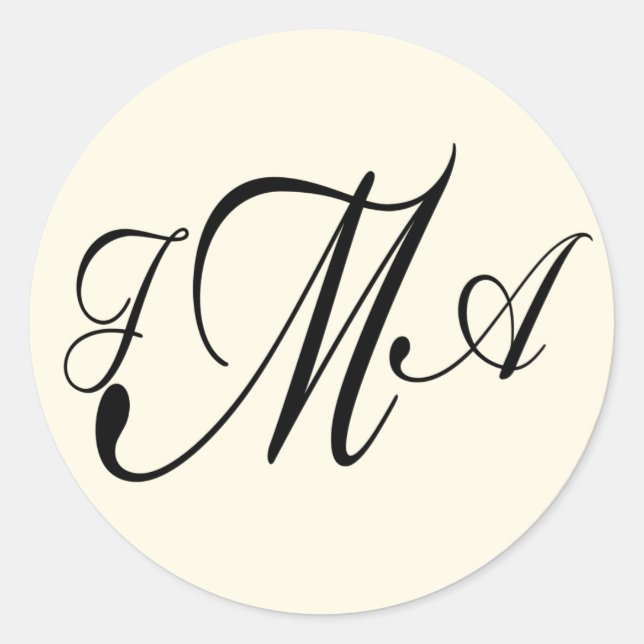 Adesivo Redondo Creme personalizado e selo castanho (Frente)