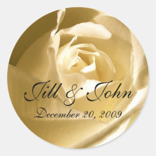 Adesivo Redondo Creme Rosa Names Wedor Favor Sticker