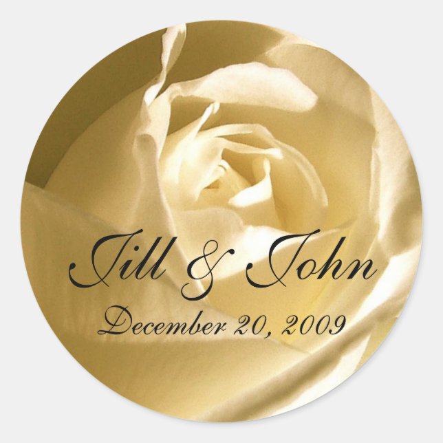 Adesivo Redondo Creme Rosa Names Wedor Favor Sticker (Frente)