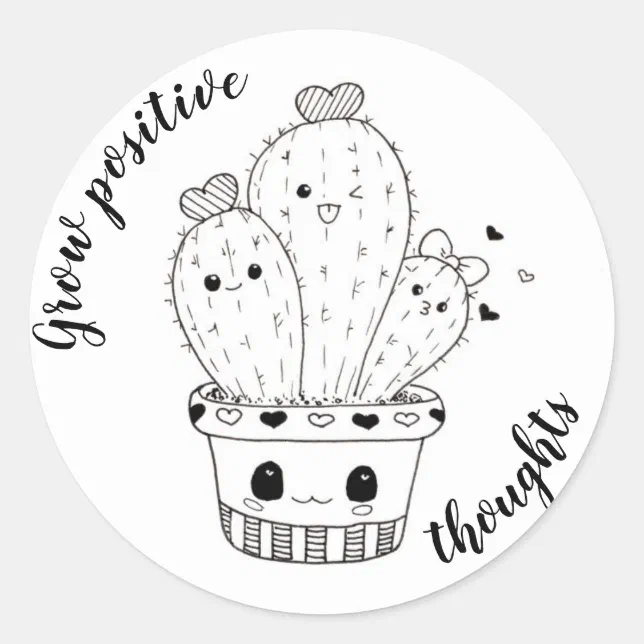 Cactus kawaii  Arte com cactos, Cactos desenho, Adesivos bonitos