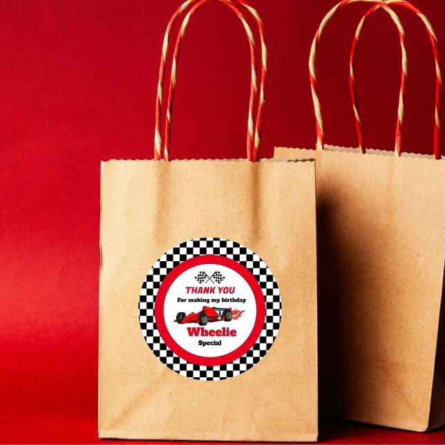 Adesivo Redondo Crescendo dois segundos aniversários de Raça Rápid (Criador carregado)