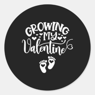 Adesivo Redondo Crescendo Minha Gravidez de Valentine Grávida Nova
