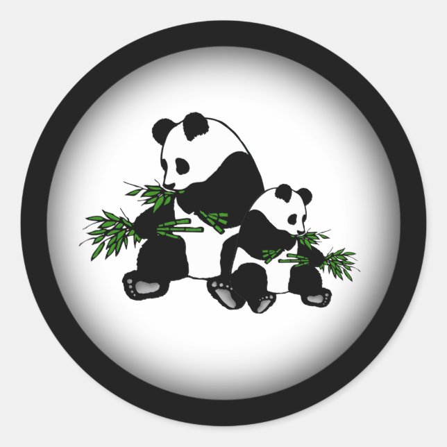 Adesivo Redondo Crescendo Panda (Frente)