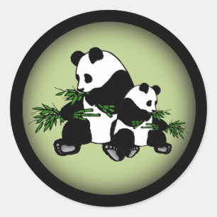 Adesivo Redondo Crescendo Panda