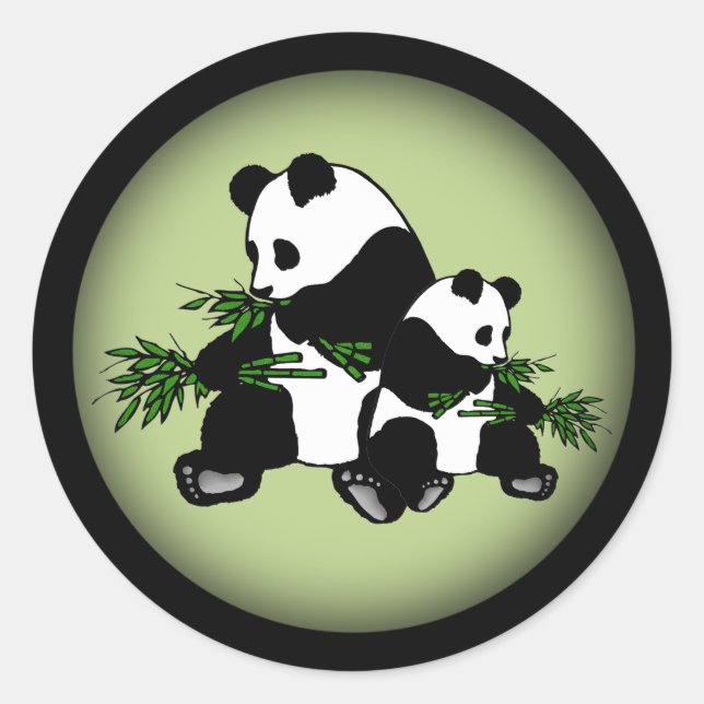 Adesivo Redondo Crescendo Panda (Frente)