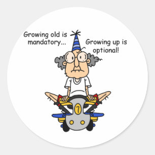 Adesivo Redondo Crescer é um humor opcional