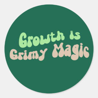 Adesivo Redondo Crescimento é a Magia Grimy