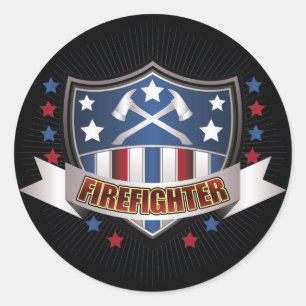 Adesivo Redondo Crest Bombeiro