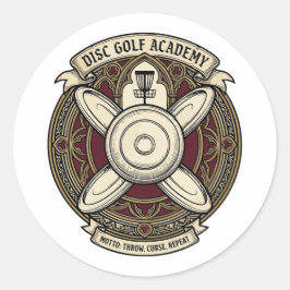 Adesivo Redondo Crest da Academia de Disc Golf