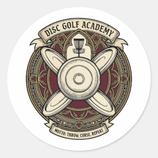 Adesivo Redondo Crest da Academia de Disc Golf