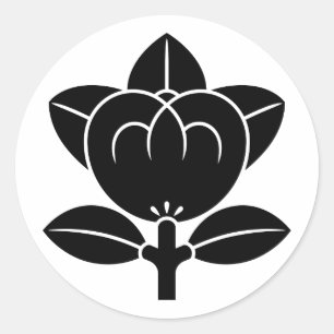 Adesivo Redondo [Crests de Família] Flor de Tachibana