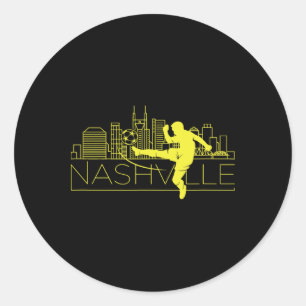 Adesivo Redondo Criação de Bochecha Nashville Soccer City Mls, Mas