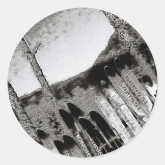 Adesivo Redondo criação de esqui