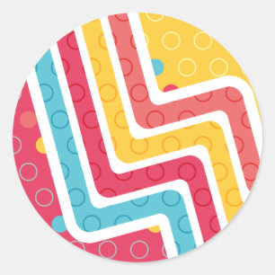 Adesivo Redondo Criação de Figura Geométrica