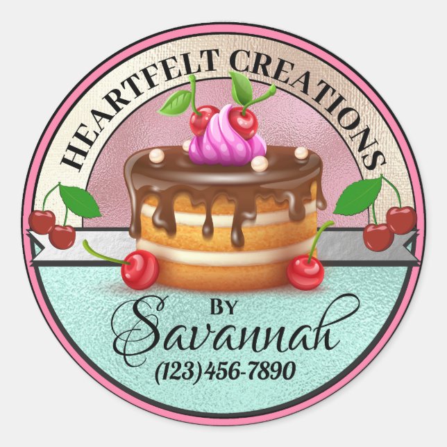 Adesivo Redondo Criado com o Love 2 Sticker (Frente)