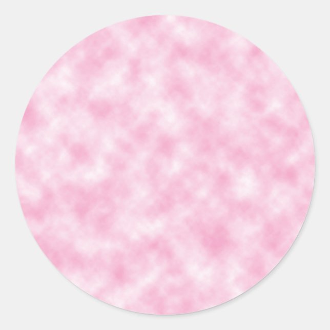 Adesivo Redondo Criado Design de Nuvens Rosa (Frente)