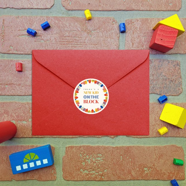 Adesivo Redondo Criança Nova No Chá de fraldas De Casas Neutrais D (Criador carregado)