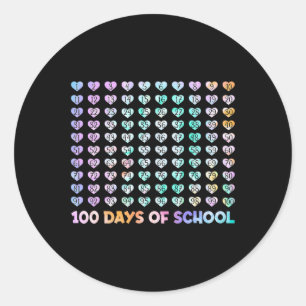 Adesivo Redondo Crianças 100 Dias De Coração Coração Colar Coraçõe