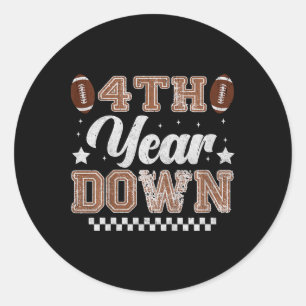 Adesivo Redondo Crianças: 4º Ano de Abaixo Festa de aniversário de