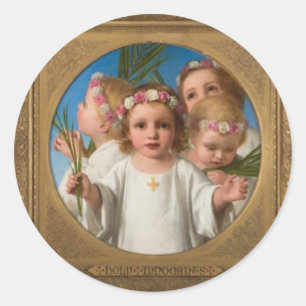 Adesivo Redondo Crianças celestiais dos Innocents santamente