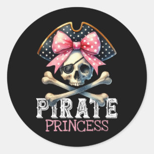 Adesivo Redondo Crianças da escola de Festas de aniversário pirata