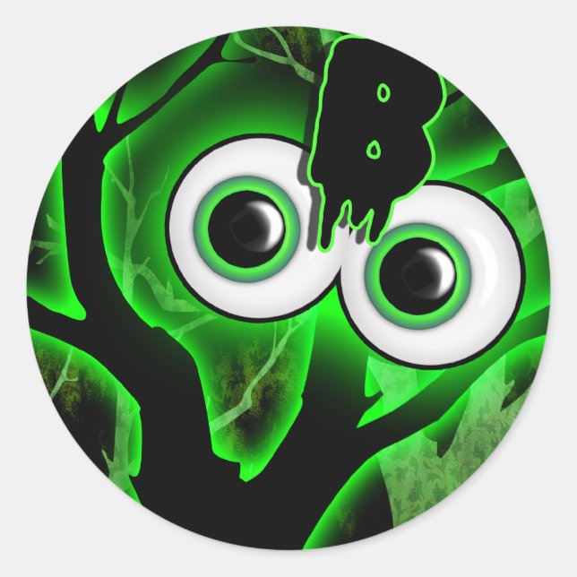 Adesivo Redondo Crianças de festas assustadoras do Halloween adult (Frente)