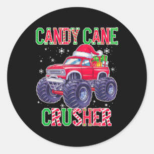 Adesivo Redondo Crianças de Natal - Cane Crusher - Xmas Monster Tr