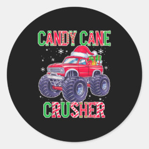 Adesivo Redondo Crianças de Natal - Cane Crusher - Xmas Monster Tr