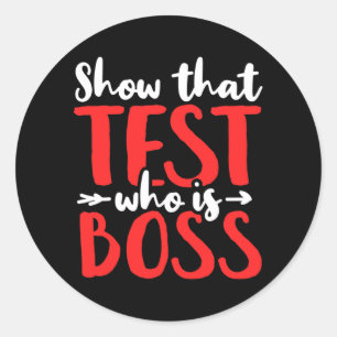 Adesivo Redondo Crianças de Professores no Dia de Teste