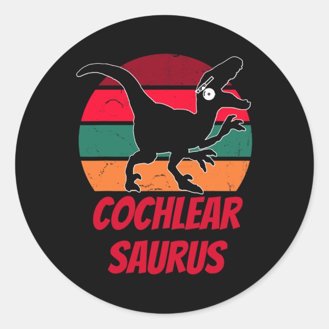 Adesivo Redondo Crianças Dinossauro Aumentando Perda de Consciênci (Frente)