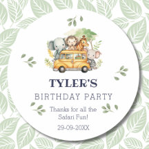 Crianças Divertidas Safari Jungle Aniversário Obri