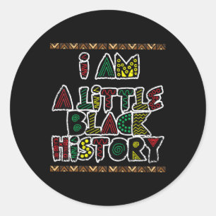 Adesivo Redondo Crianças Eu Sou Um Pequeno Negro História Menino M