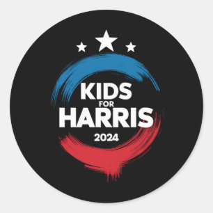 Adesivo Redondo Crianças Para Harris Presidente Crianças Amam Kama
