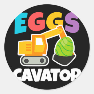 Adesivo Redondo Crianças páscoas Crianças Brincadeiras De Ovo Engr