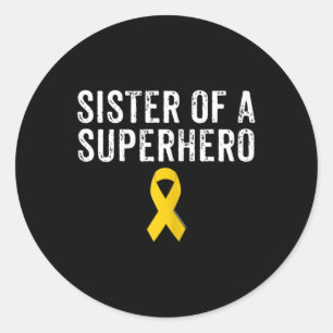 Adesivo Redondo Crianças Pediátricas Cancer Sensibilização Irmã de