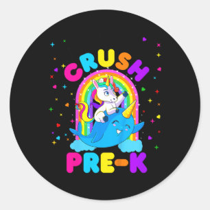 Adesivo Redondo Crianças que estou pronto para esmagar o Pré K Uni