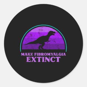 Adesivo Redondo Crianças T Rex Dino Fazem Fibromialgia Escapar Awa
